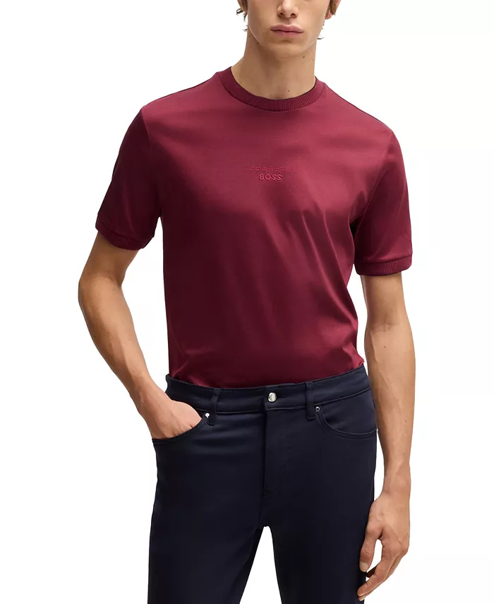 

Футболка мужская Hugo Boss X Porsche с брендированием, красный