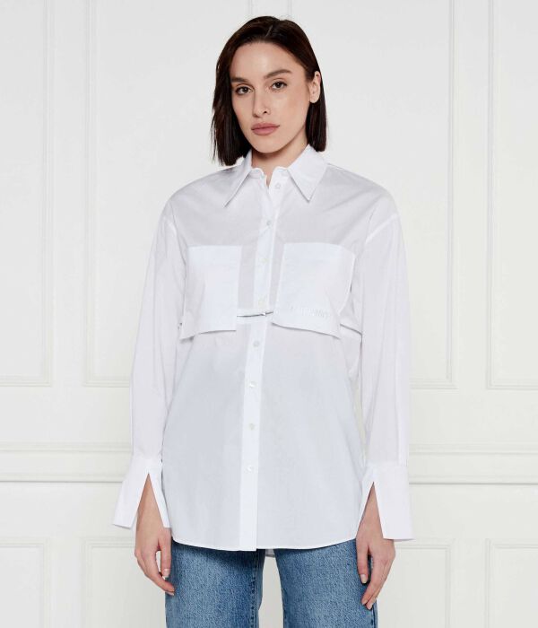 

Рубашка Cropped Fit Patrizia Pepe, белый