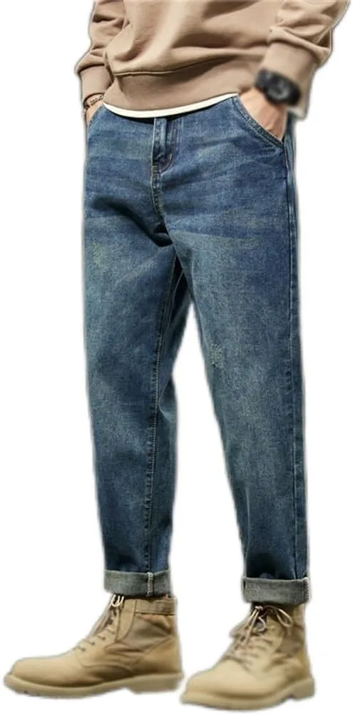 

Широкие брюки harem loose jeans с накладными карманами SIDUFHAOPKLL