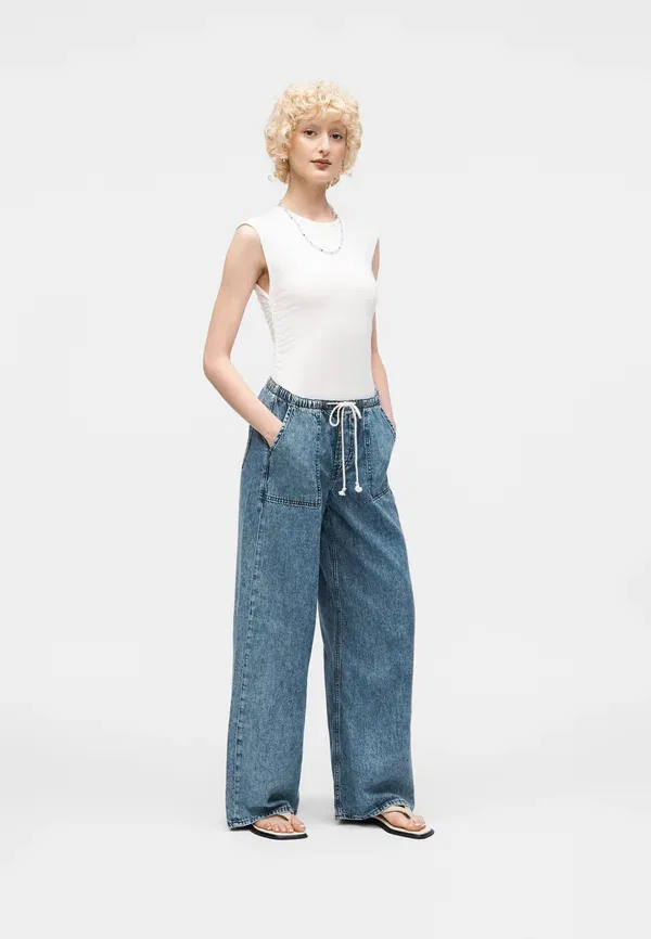 Джинсы Lawton wide leg Gap, средняя стирка — фото 2
