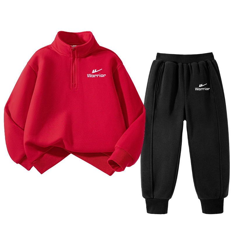 

Повседневная спортивная одежда для подростков Warrior, [fall winter fleece-lined]красный/h белый small logo k-черный/h белый small logo k