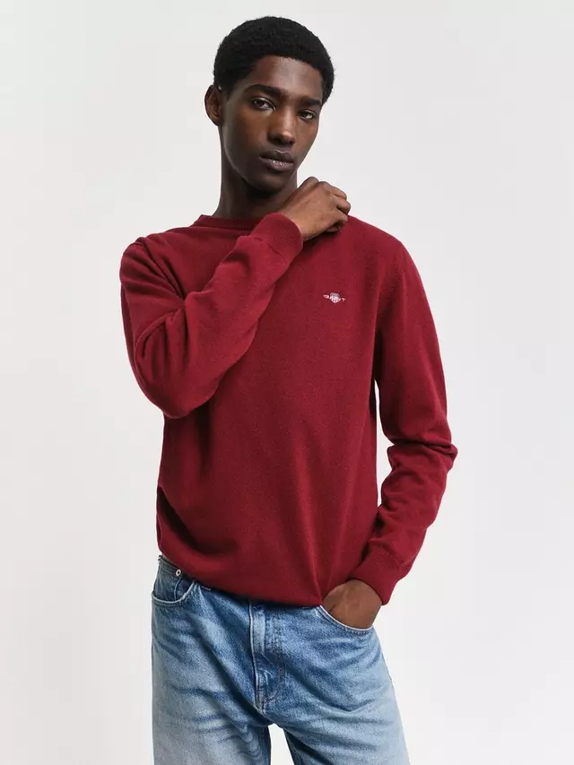 

Свитер GANT Superfine Lambswool Crew Neck, цвет plumped red