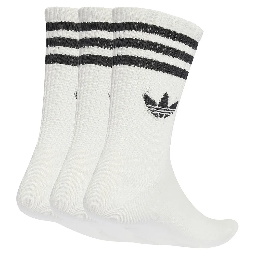 Носки 3 шт adidas Originals 3 Stripes crew, белый — фото 2