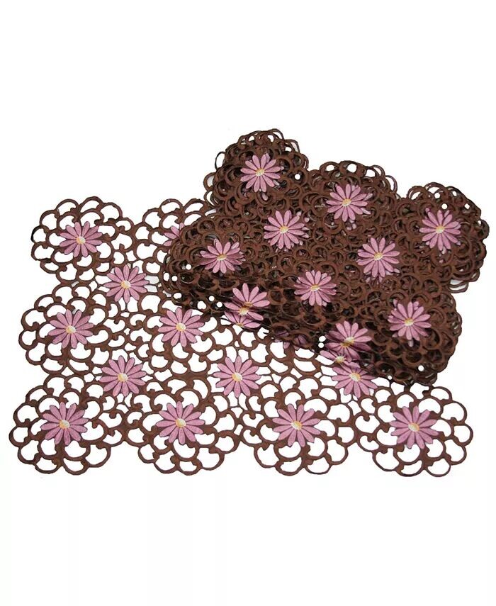 

Подставка для столовых приборов Daisy Splendor — набор из 4 штук, 20 x 14 дюймов Xia Home Fashions, коричневый