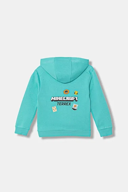 Толстовка детская с принтом MINECRAFT Adidas TERREX, бирюзовый — фото 2