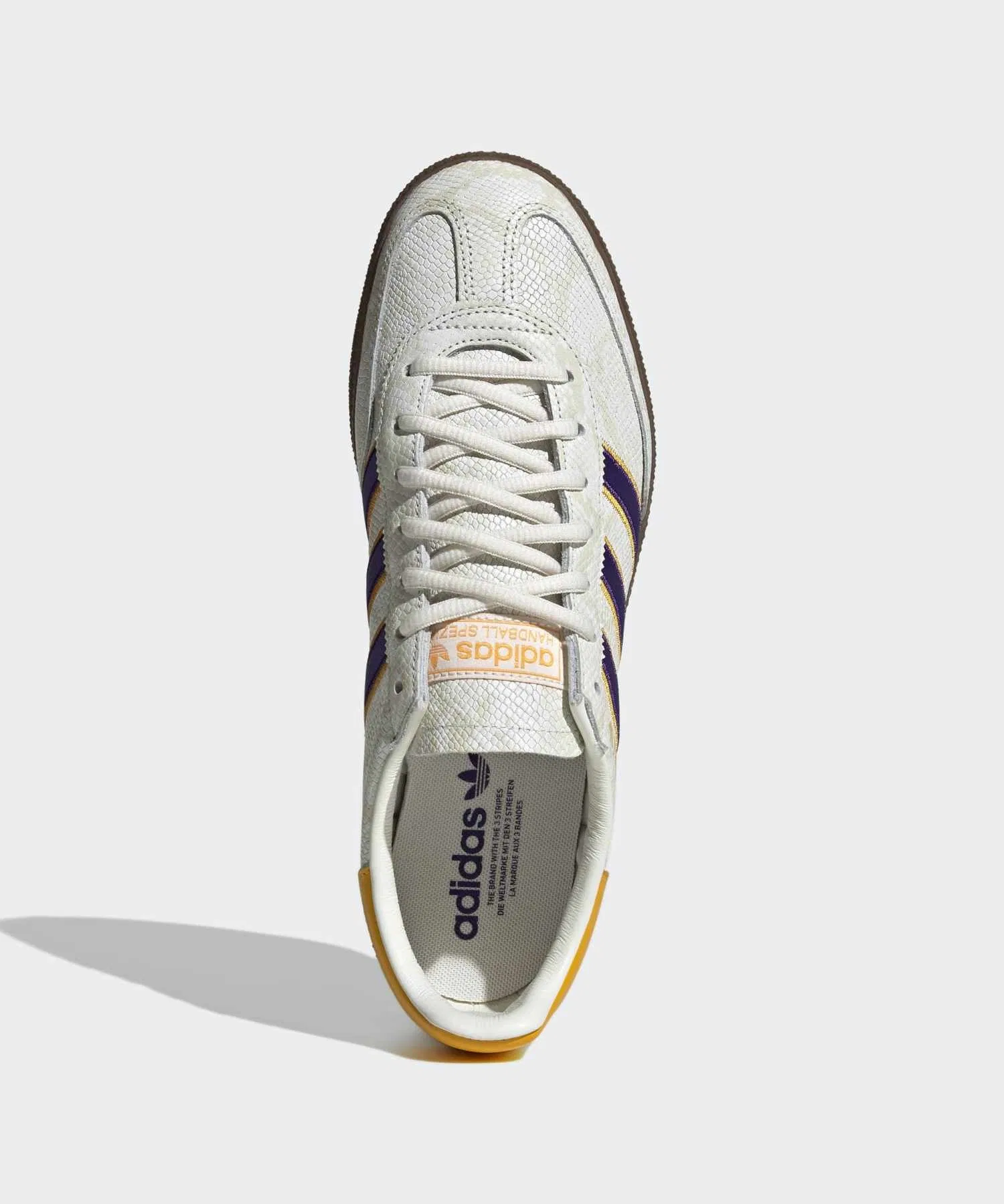 Унисекс кроссовки Handball Spezial из натуральной кожи Adidas чёрные — фото 2