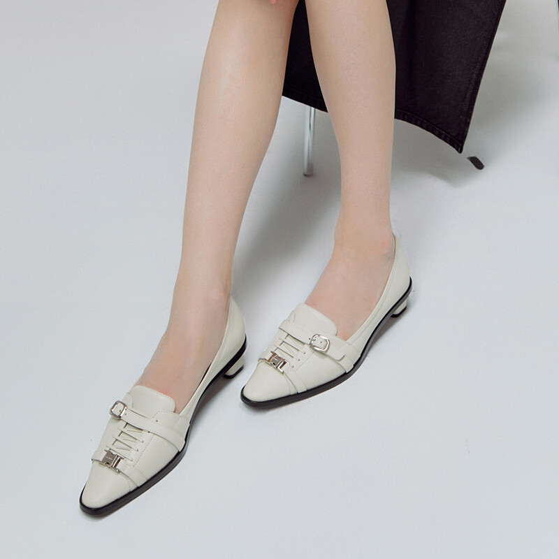 Туфли женские повседневные Women's Casual Shoes Women's Low-Top Cheese White R'Azzurro — фото 4