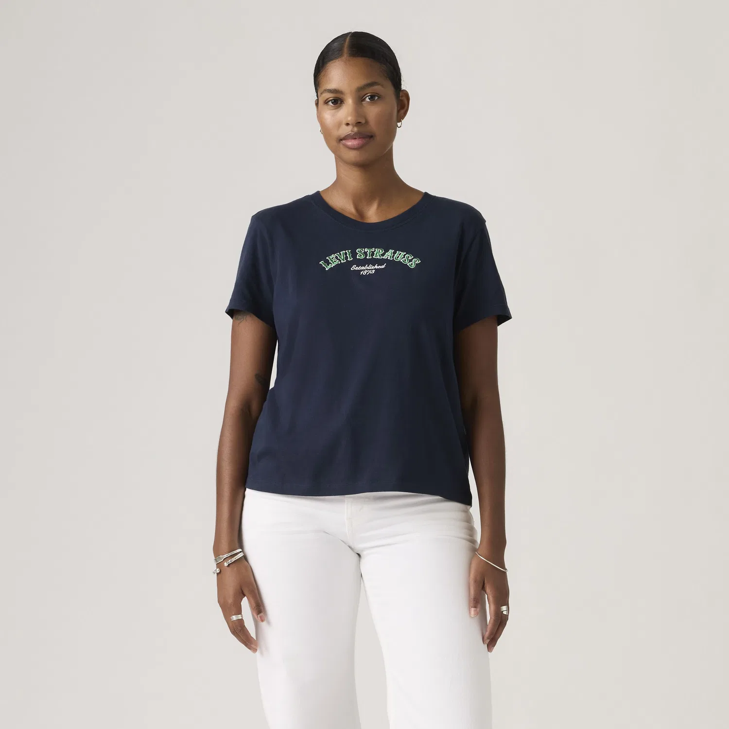 Футболка с коротким рукавом и графическим логотипом Levi's, Blue — фото 3