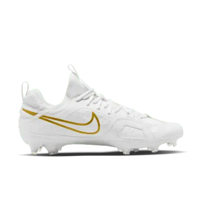 Бутсы Nike Huarache 9 Varsity LAX Lacrosse Cleats, цвет White/White/Metallic Vivid Gold — фото 3