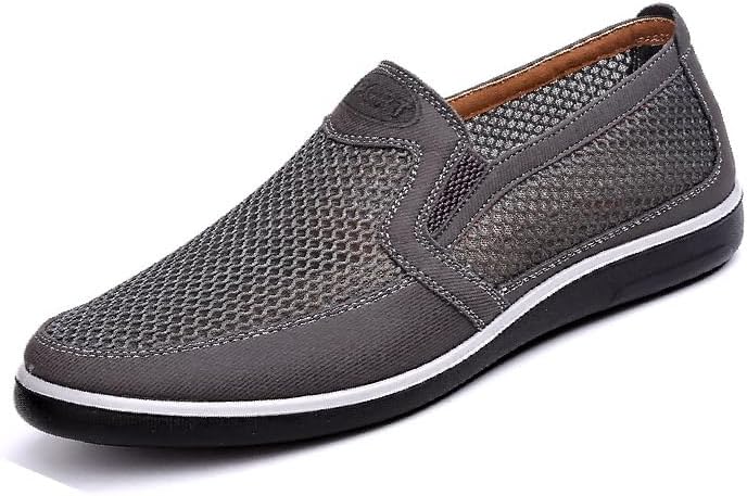 

Мужские повседневные сетчатые лоферы Asifn, летние дышащие ходовые туфли, удобные легкие обувь и путешествий, модная обувь, серый