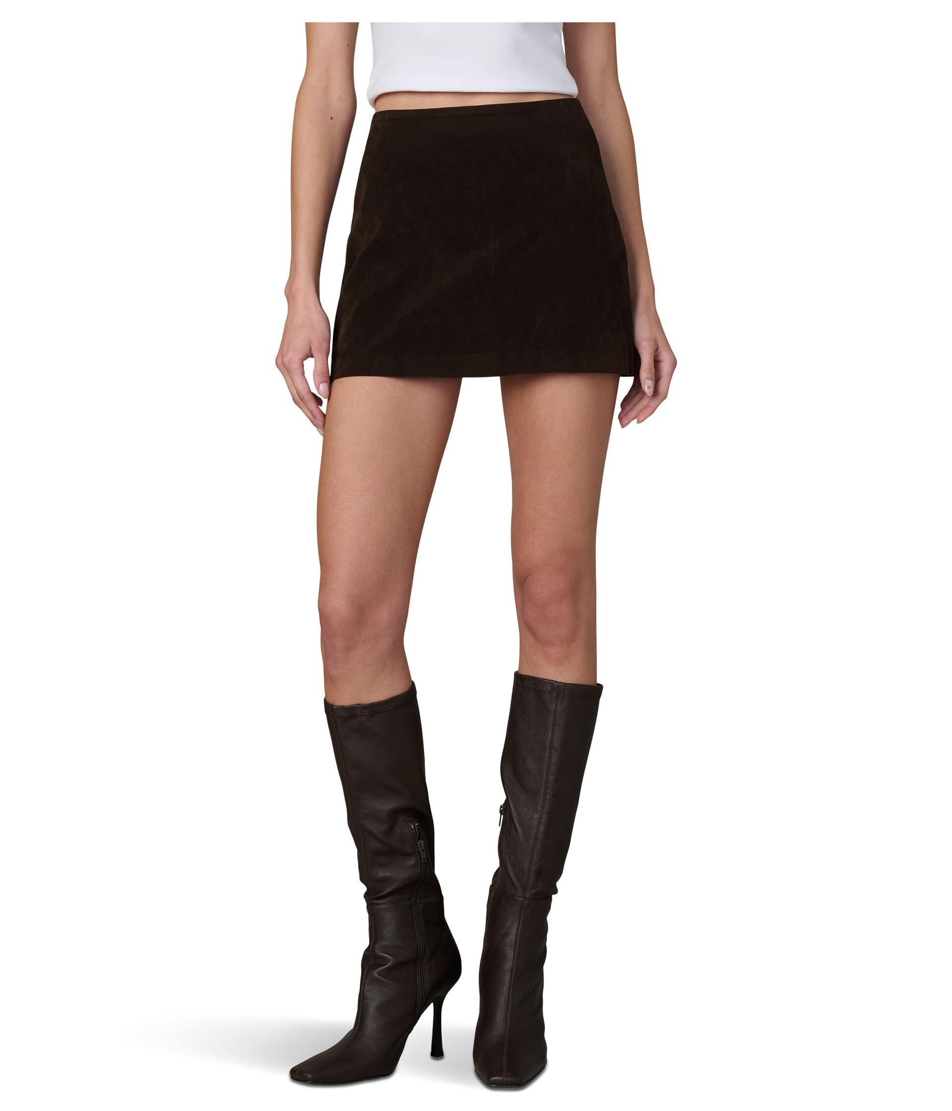 

Юбка Joe's Jeans The Vegan Suede Mini Skirt, цвет Dark Chocolate