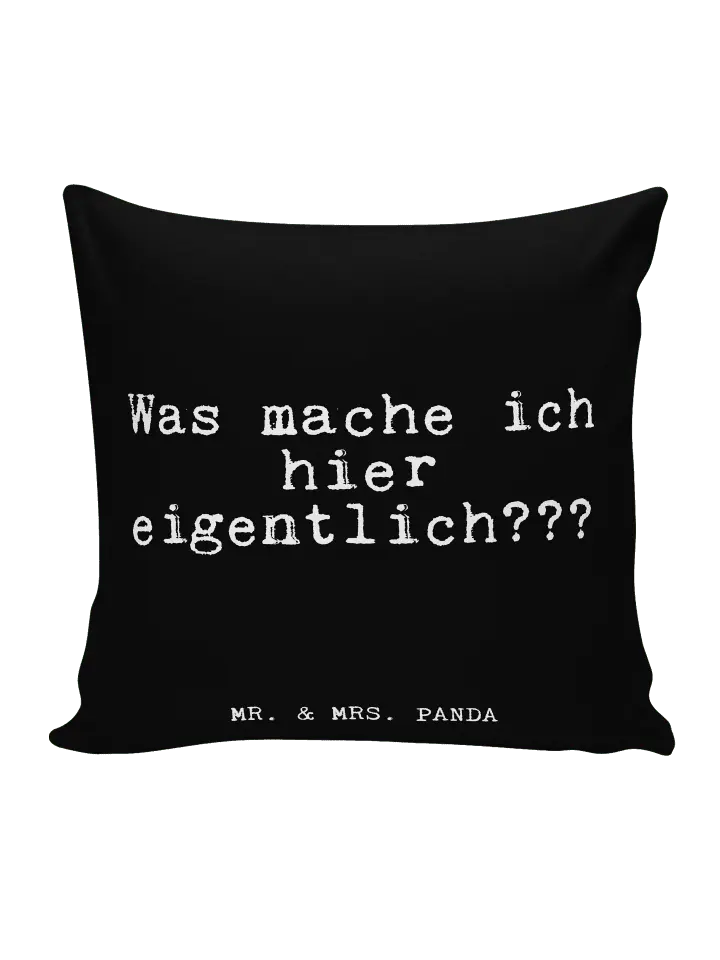 

Подушка Mr & Mrs Panda 40x40 Was mache ich hier, черный