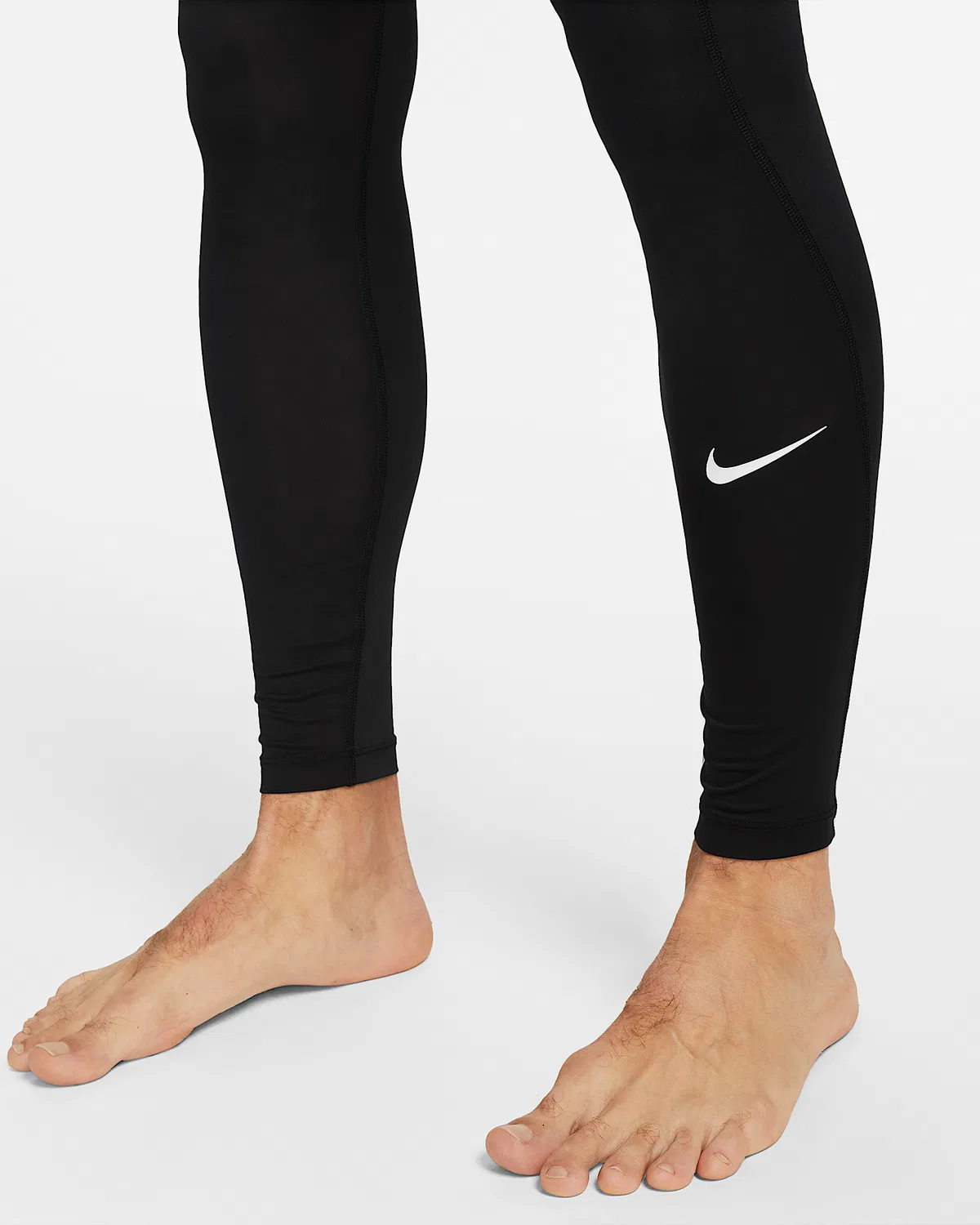 Мужские фитнес-лосины Nike Pro Dri-FIT, Black/White — фото 4