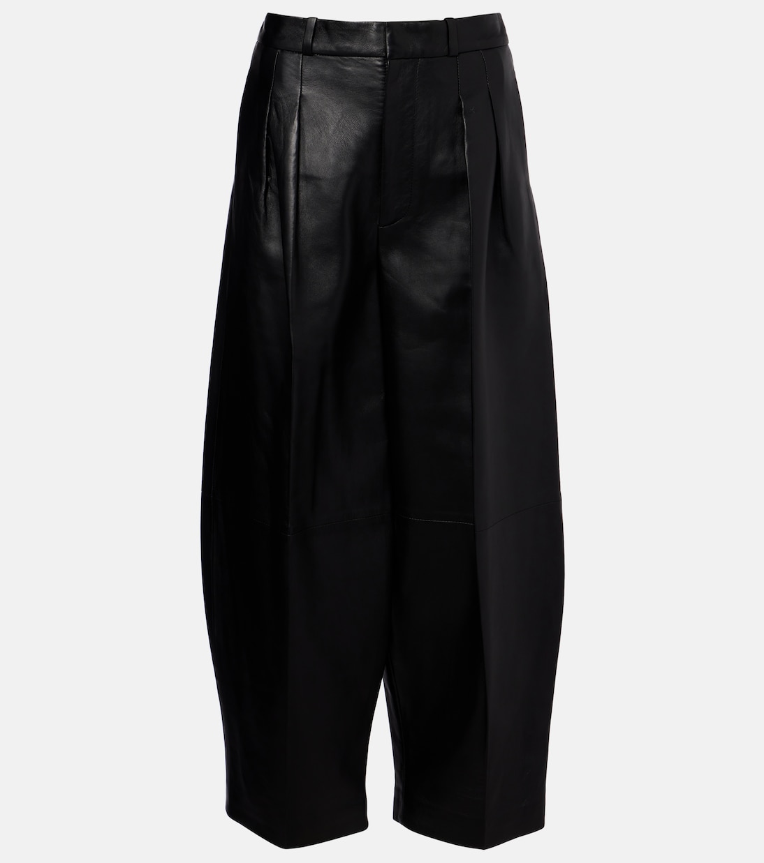 

Кожаные брюки-бочонки Dash Altuzarra, черный