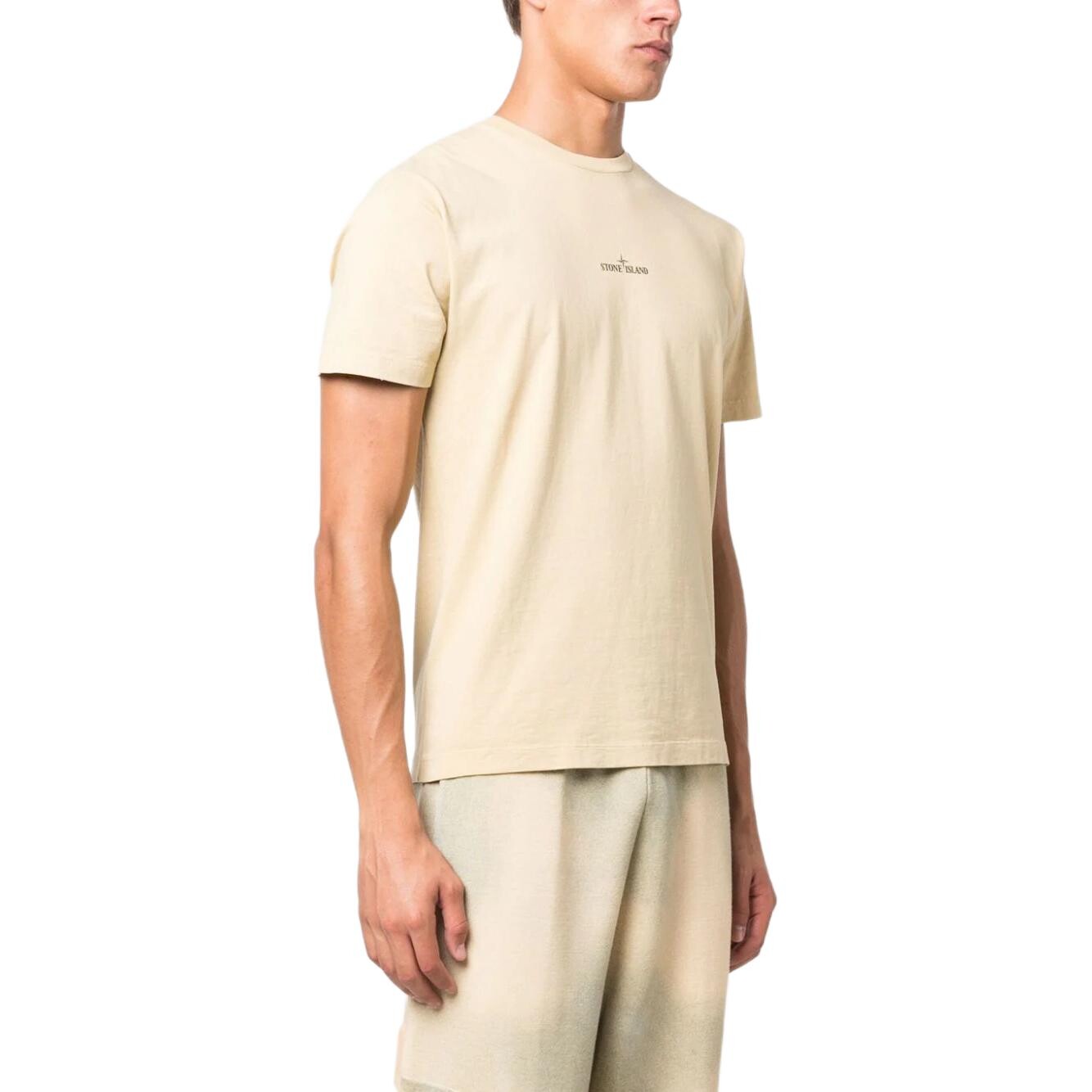 Футболка мужская Stone Island, светло-желтый — фото 4
