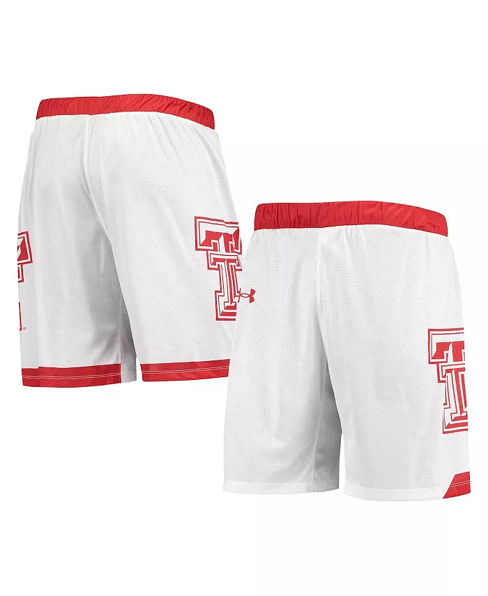 

Мужские белые баскетбольные шорты Texas Tech Red Raiders Alternate Replica Under Armour