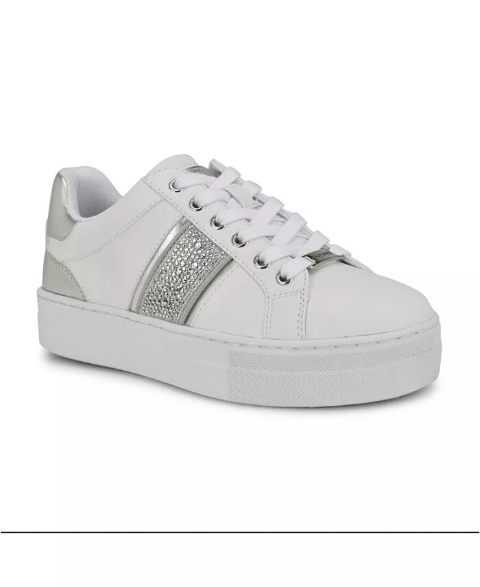 Женские повседневные кроссовки Gator Platform Lace Up Nine West, белый