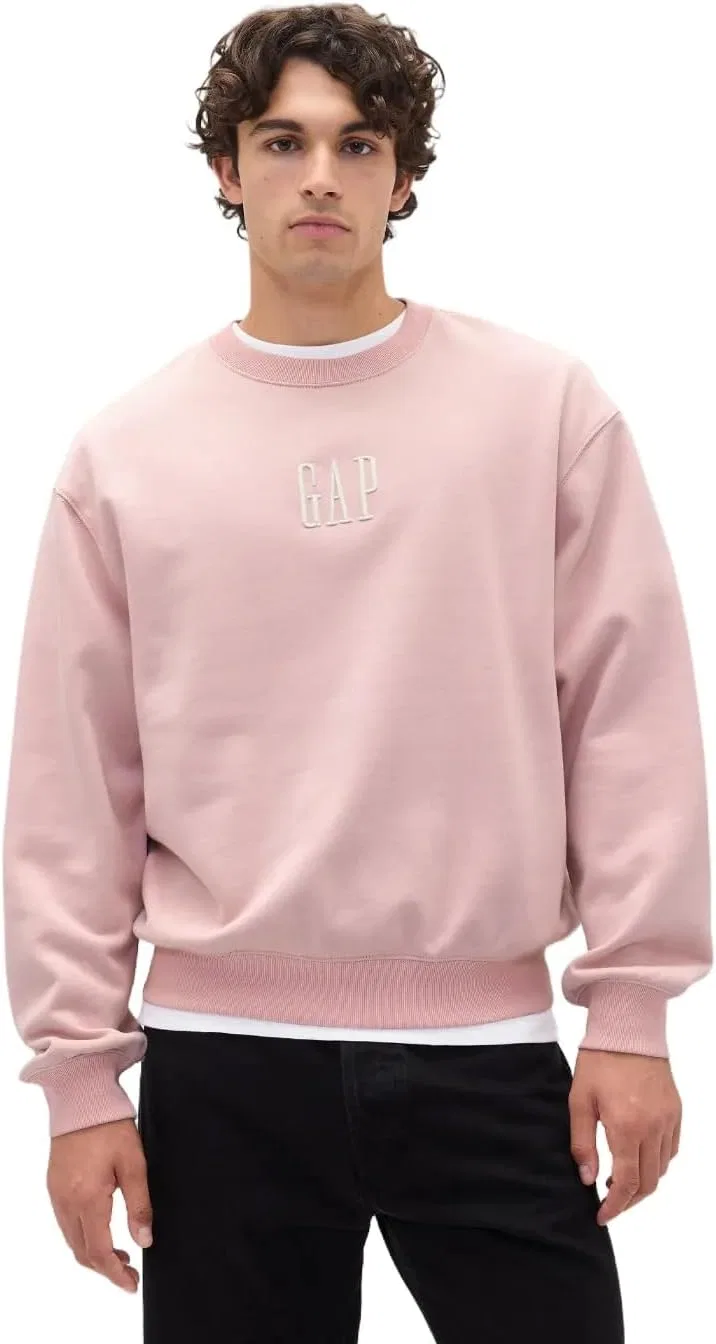 Толстовка GAP Men's Logo Crewneck Fleece, розовый