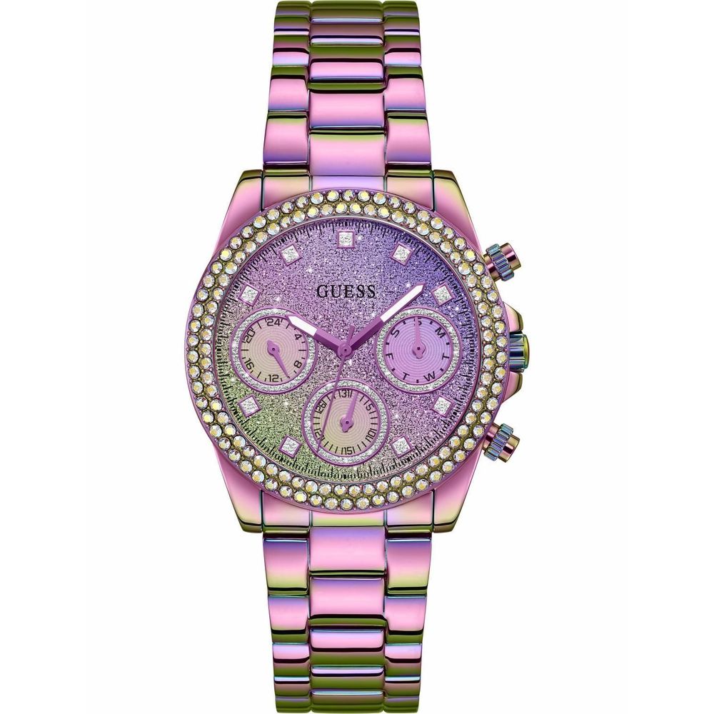 

Фиолетовые часы из нержавеющей стали Guess