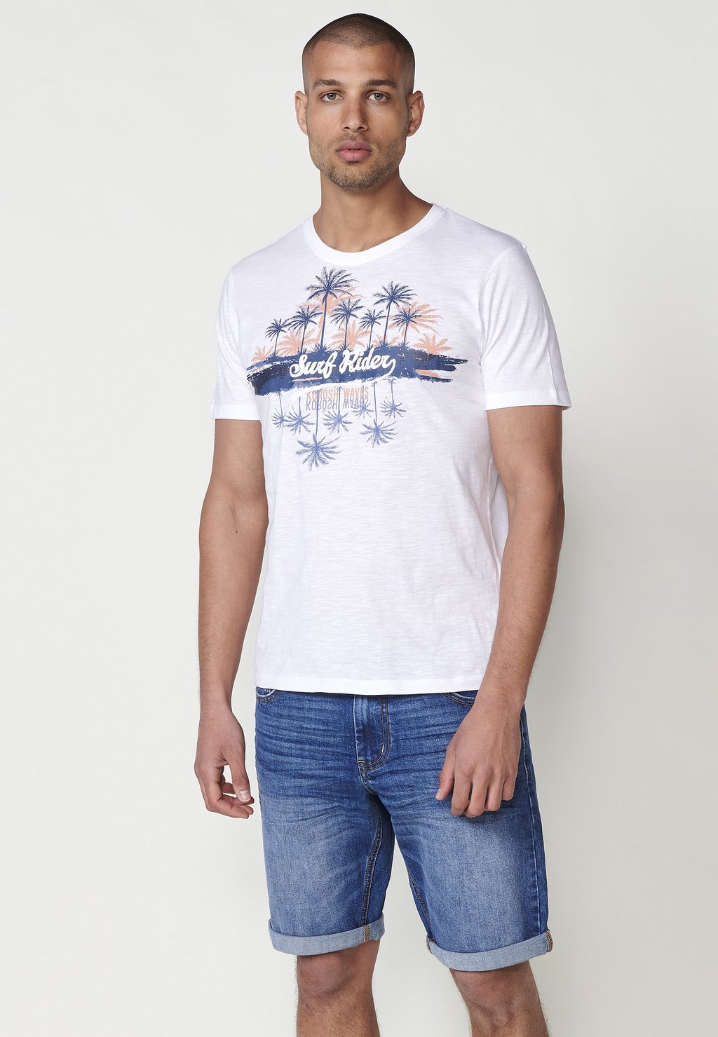 

Футболка с принтом SHORT-SLEEVED Koroshi, кремовый
