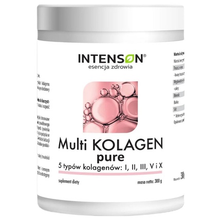 

Multi Collagen Pure 5 видов коллагена пищевая добавка 300 г Intenson