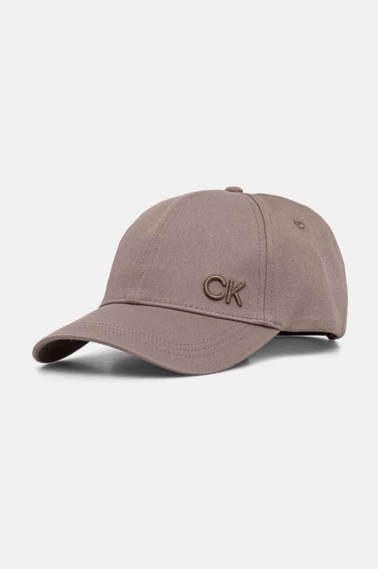 

Хлопковая бейсболка Calvin Klein, бежевый