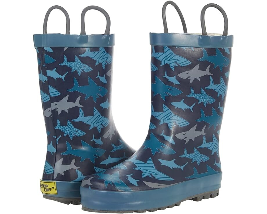 

Ботинки Western Chief Shark Zone Rain Boot, темно-синий