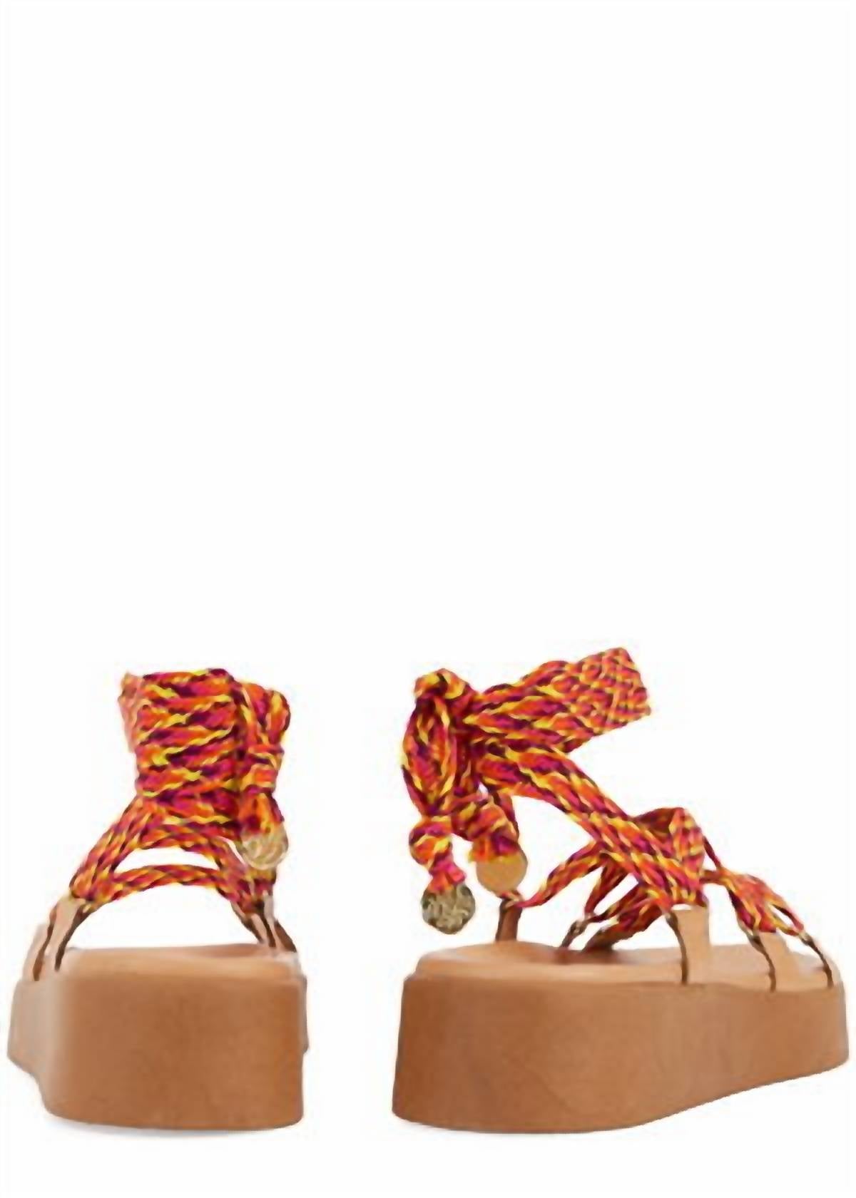 Эвелина веревочные сандалии мульти фуксия Ancient Greek Sandals — фото 2