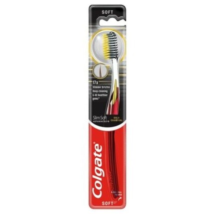 

Тонкая мягкая зубная щетка Advanced Gold с углем, Colgate
