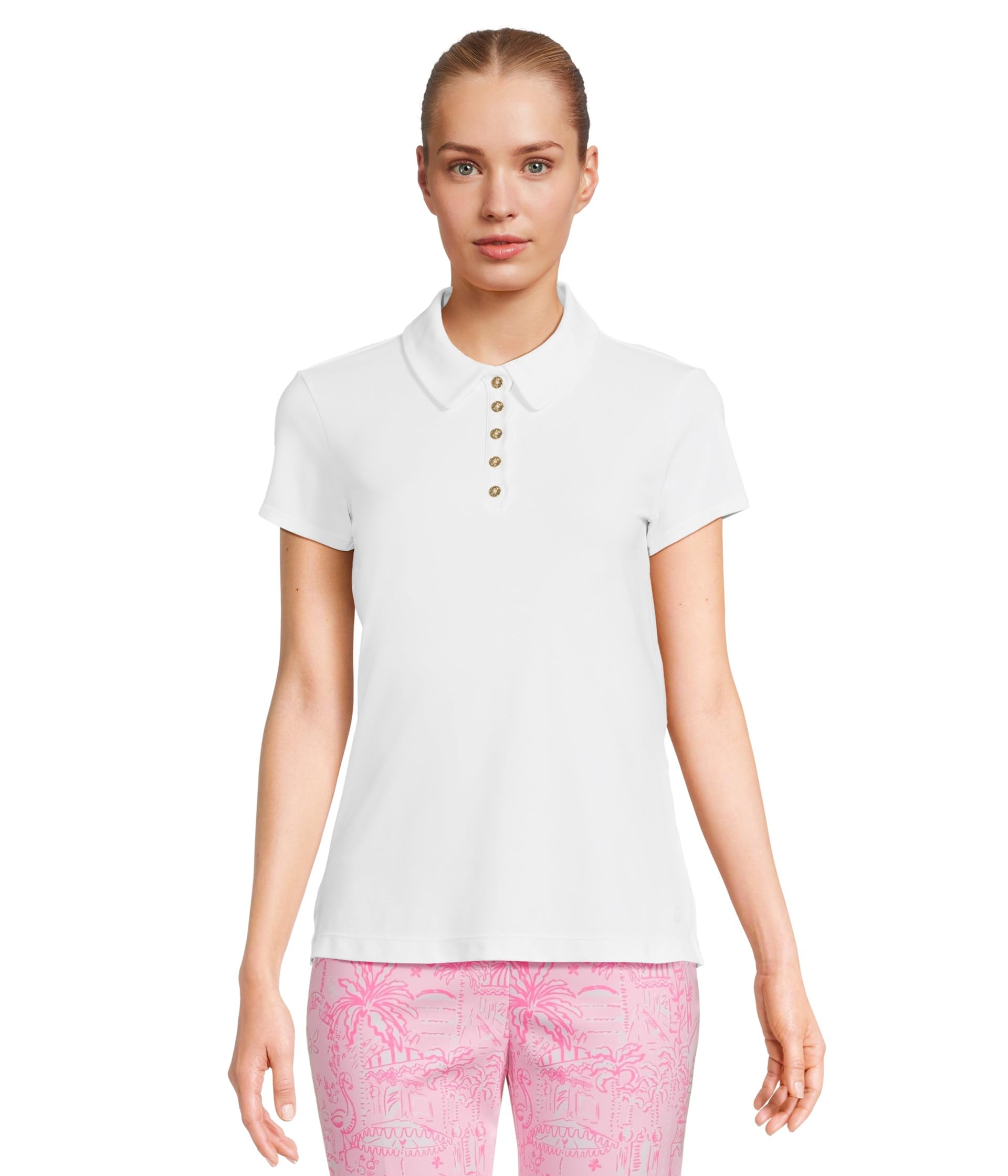 

Поло Lilly Pulitzer Frida Scallop Polo Upf 50+, цвет Resort White