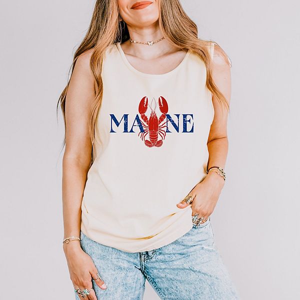

Футболка-майка с принтом Maine lobster Simply Sage Market, Ivory, Зеленый, Футболка-майка с принтом Maine lobster Simply Sage Market, Ivory