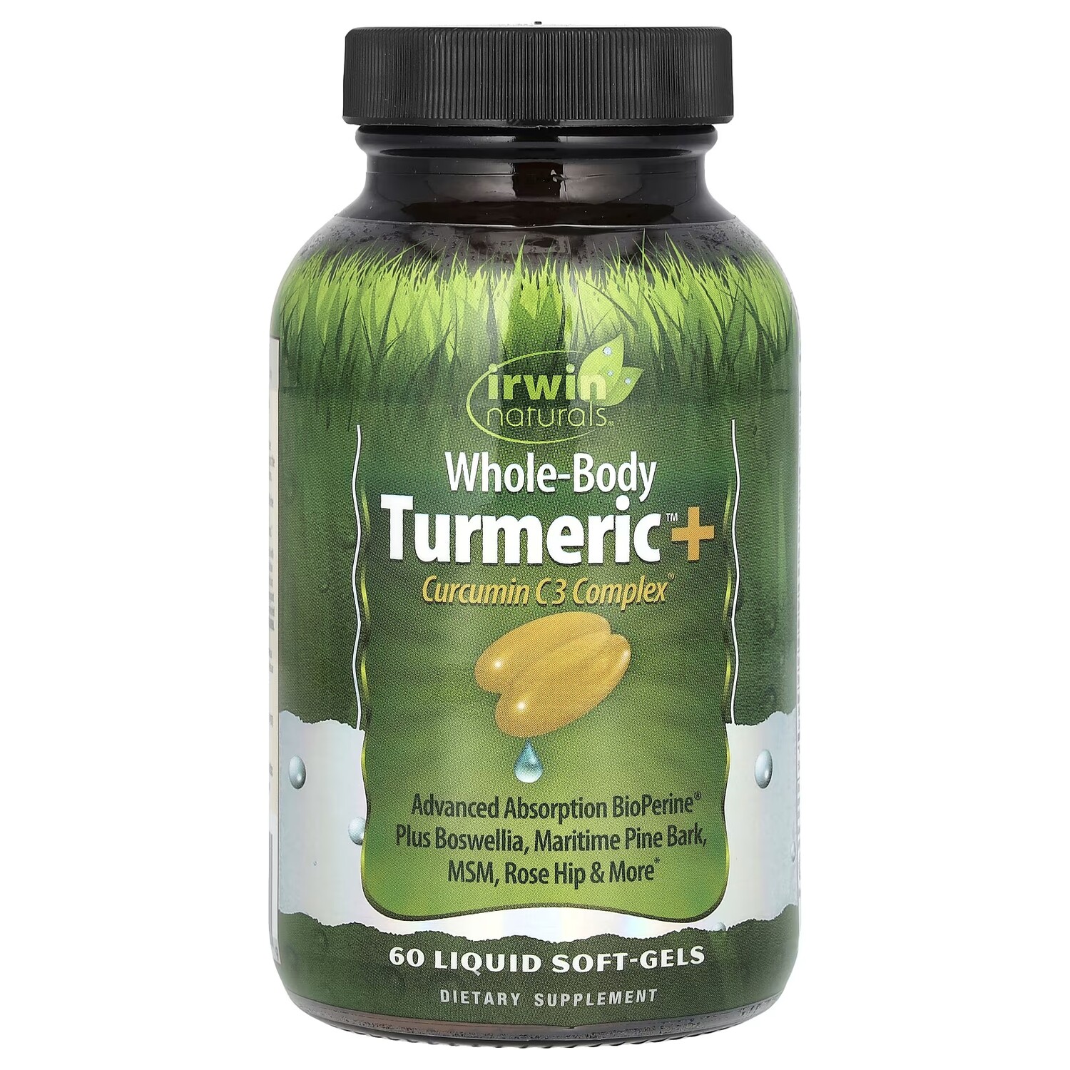 

Комплекс куркумы Irwin Naturals для всего тела + куркумин C3, 60 жидких капсул