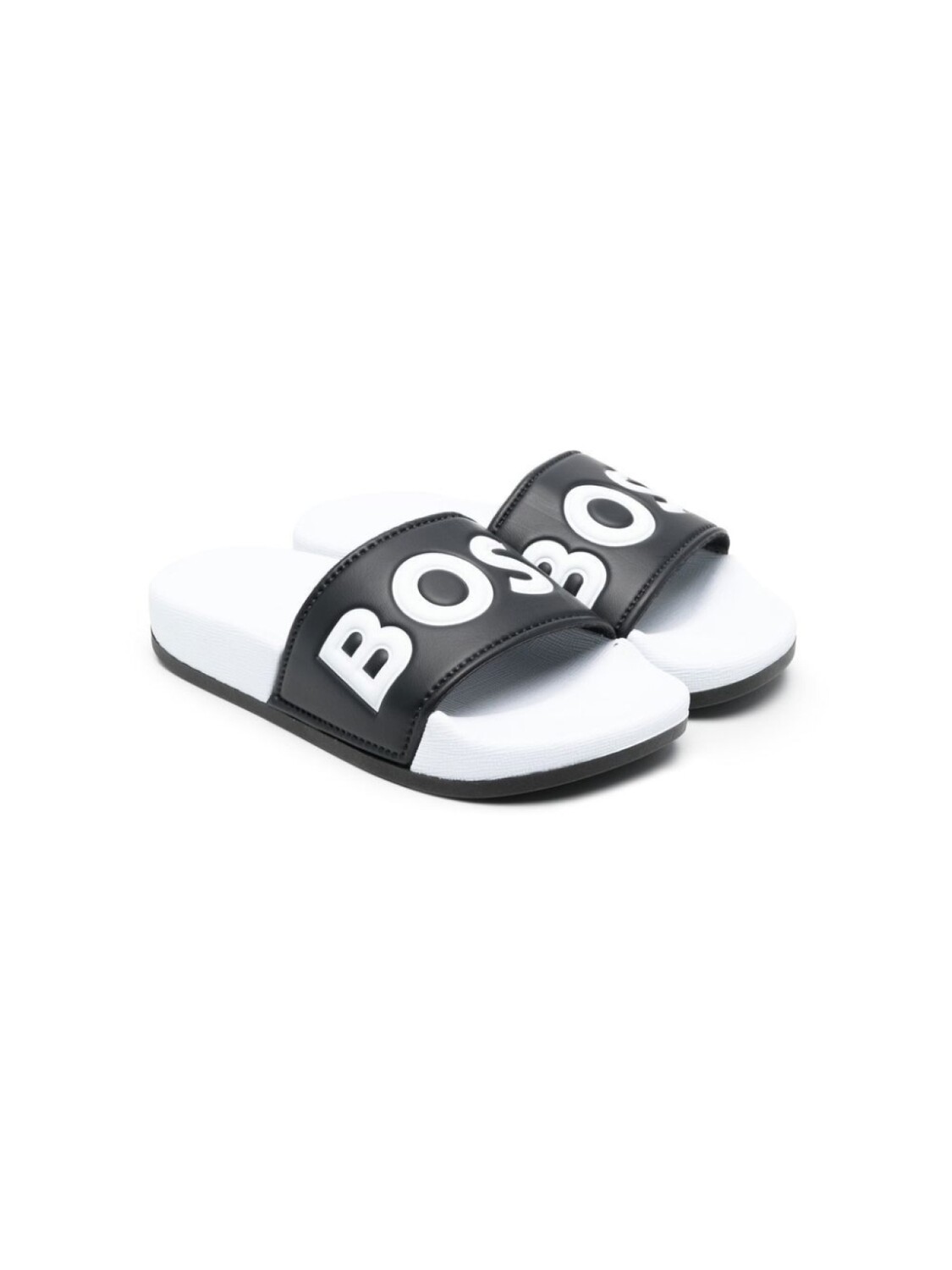 

BOSS Kidswear шлепанцы с логотипом, черный
