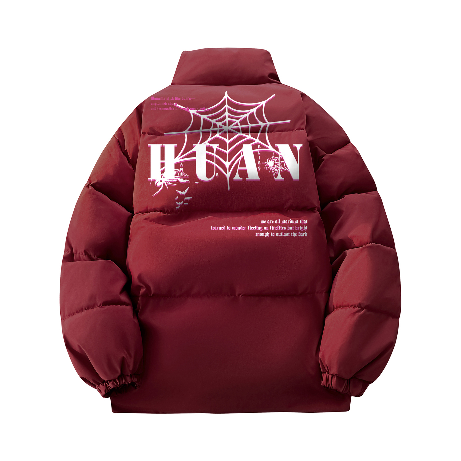 

Пуховик Unisex Stand Collar Moderate Padded HUANQIU, maroon