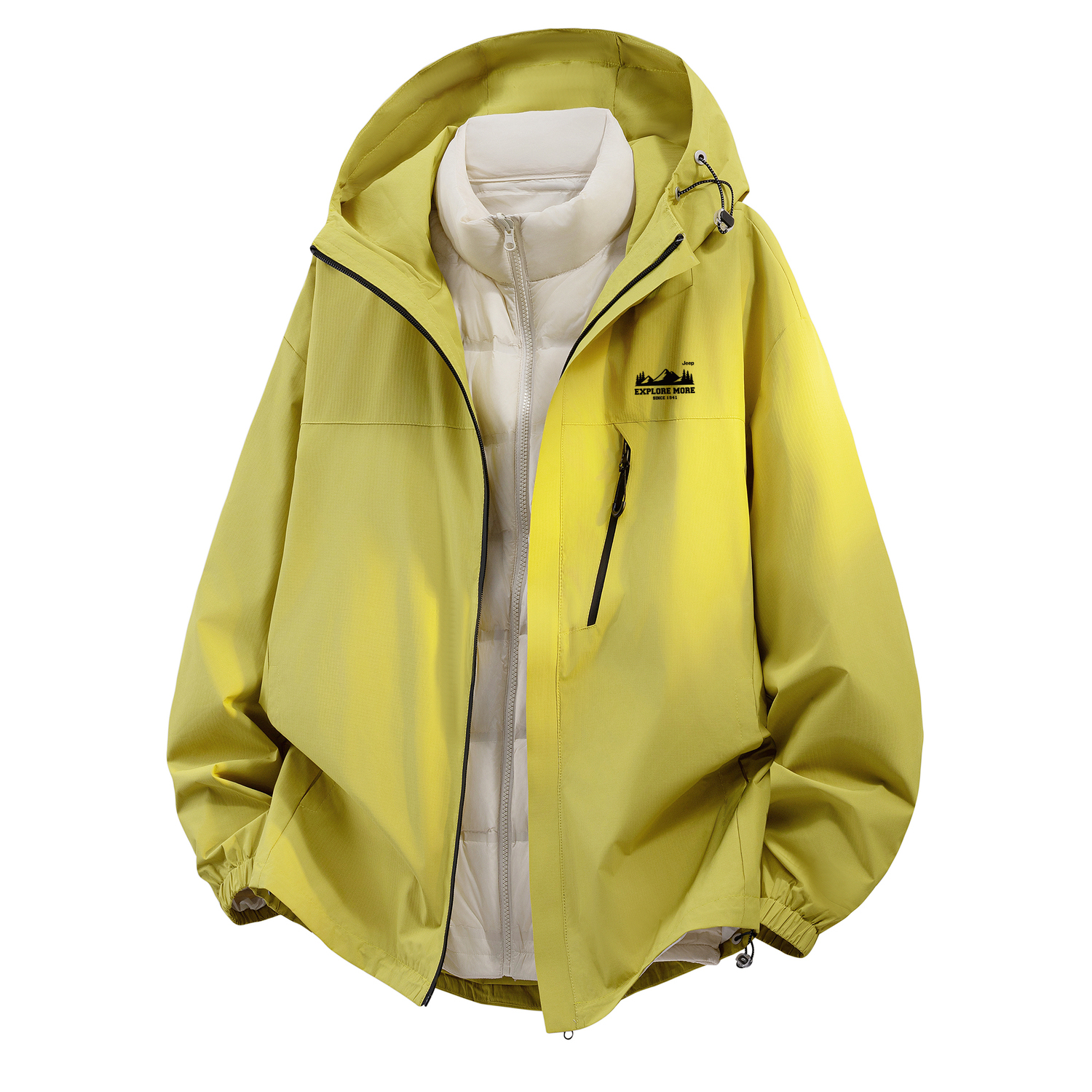

Пуховик Unisex Hooded Thickened Jeep, lemon