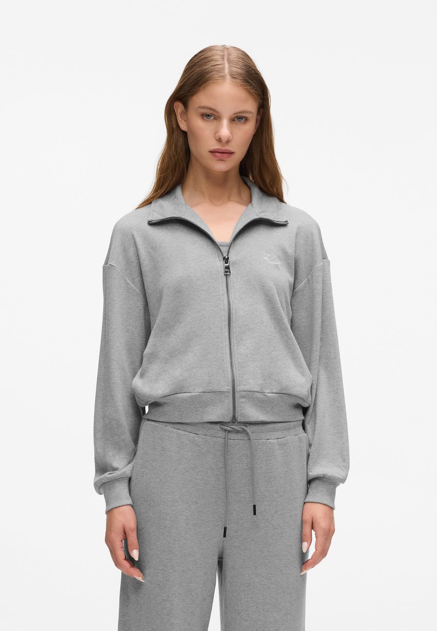 

Пижамный топ KARL LAGERFELD SIGNATURE ZIP-UP, Medium Grey Melange/Grey