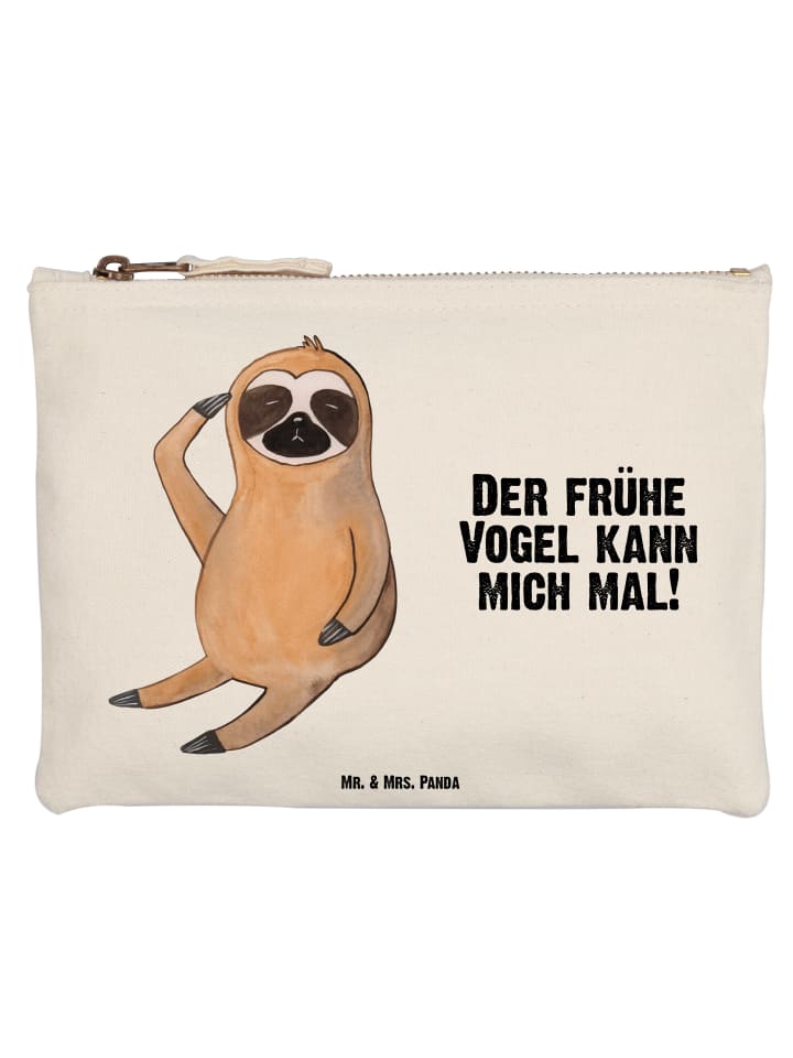 

Mr. & Mrs. Panda Сумка для туалетных принадлежностей с изображением ленивца и надписью, выполненной белым цветом