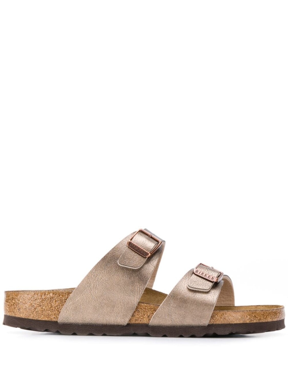 

Birkenstock сандалии Sydney с пряжками, металлик