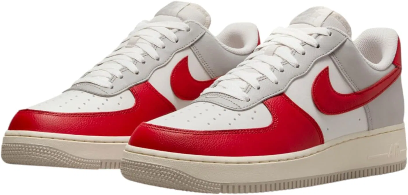 Кроссовки Nike Air Force 1 07, Light Iron Ore/Gym Red-pale Ivory — фото 2