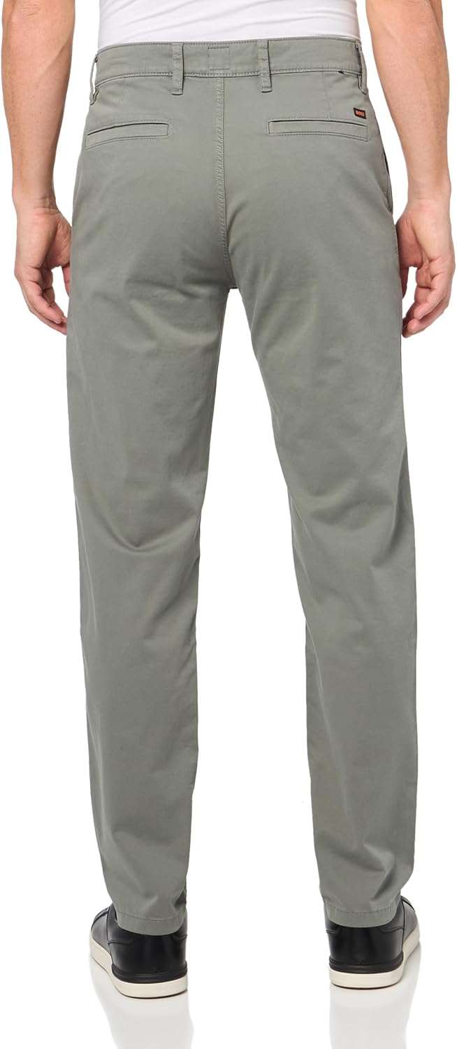 BOSS Мужские техно-твиловые зауженные чинос, Fossil Grey — фото 2