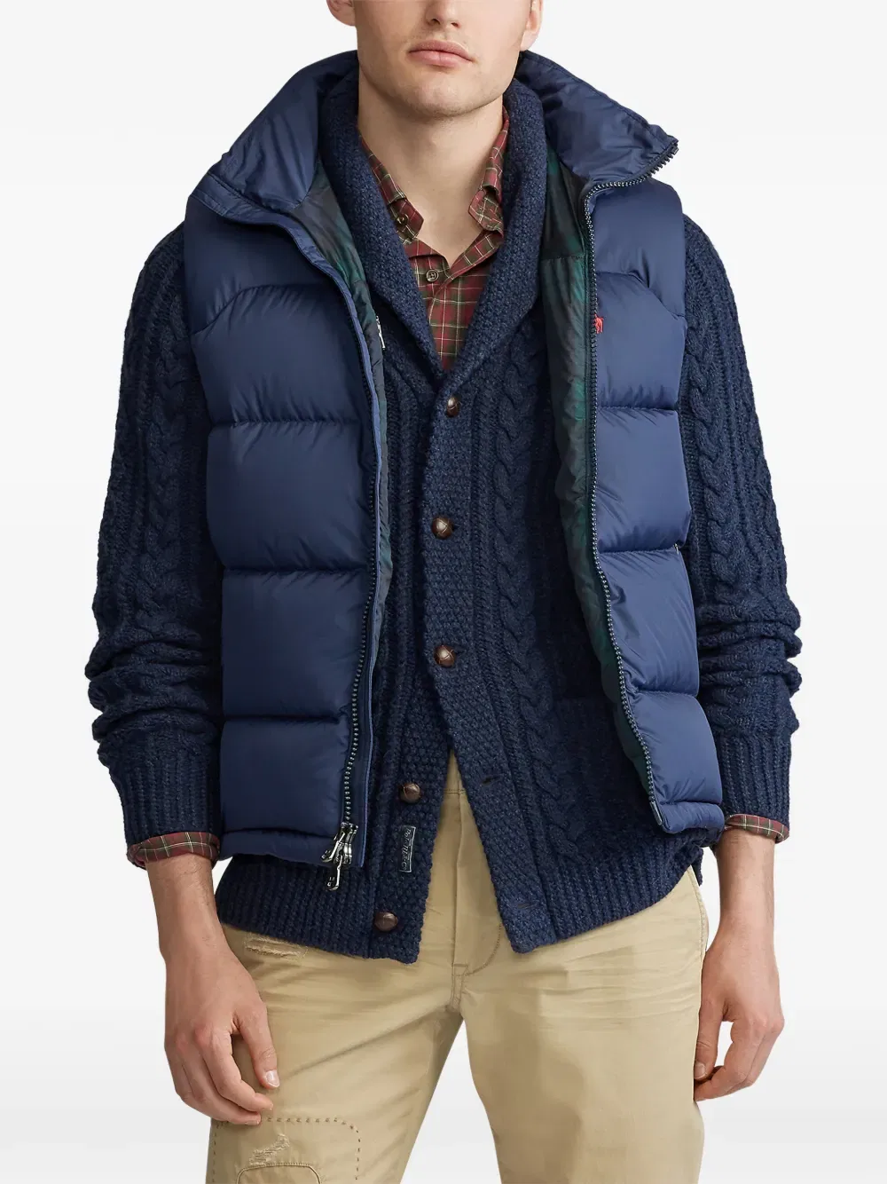 Утепленный жилет на молнии Polo Ralph Lauren, синий — фото 3
