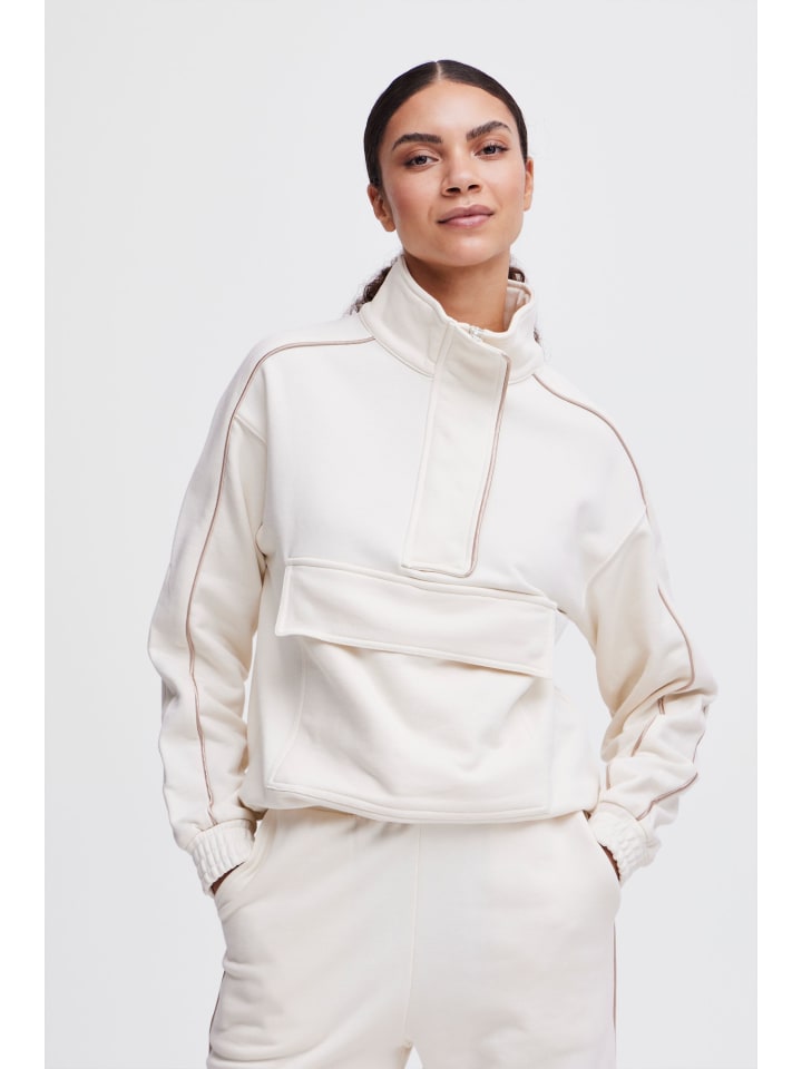 

Пуловер TheJoggConcept. Troyer JCSAKI COLLAR SWEATSHIRT- 22800440, бежевый