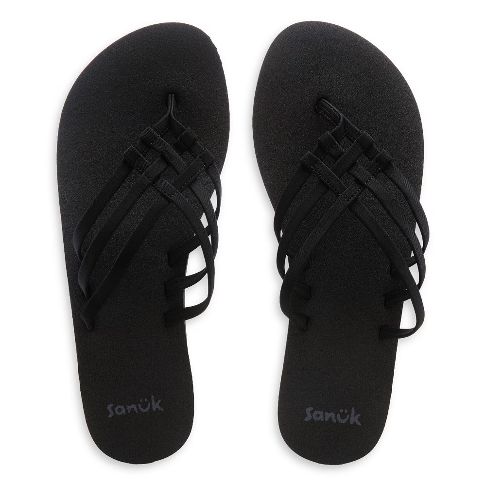 Женские сандалии Yoga Sandy II Flip Flop от Sanuk, black — фото 4