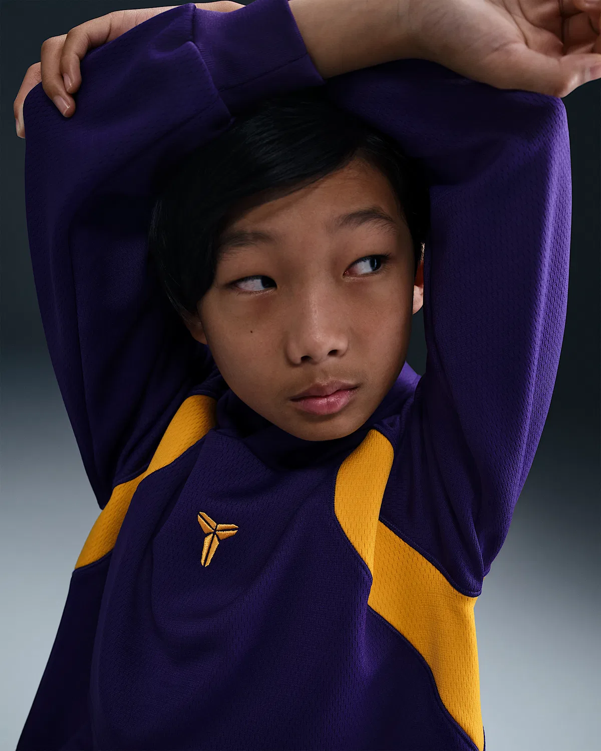 Детская толстовка-худи Therma-FIT Kobe, Court Purple/University Gold/University Gold — фото 3