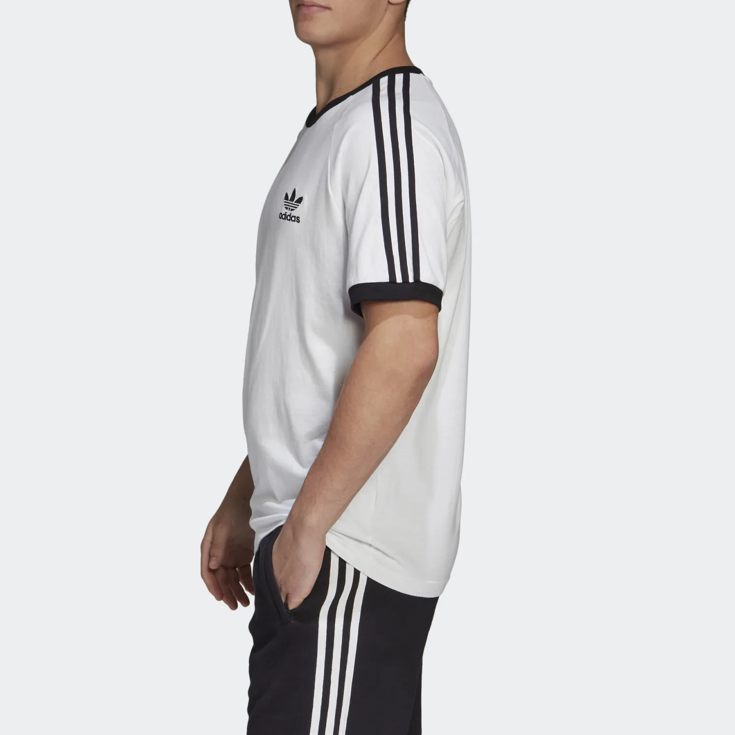 Футболка с тремя полосками Adidas Originals, белый — фото 4