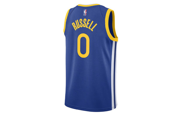 Спортивная футболка nba city limited sports basketball vest sw fan edition 19-20 season golden state warriors russell 0 blue Nike, синий — фото 2