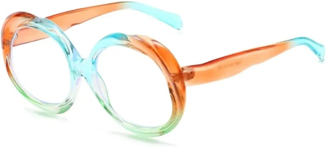 

Роскошные солнцезащитные очки большого размера для женщин и мужчин, винтажные, в стиле панк, с волнистой оправой, неровной формой, защита от УФ-излучения UV400 VFDHN, 1 Colorful Clear