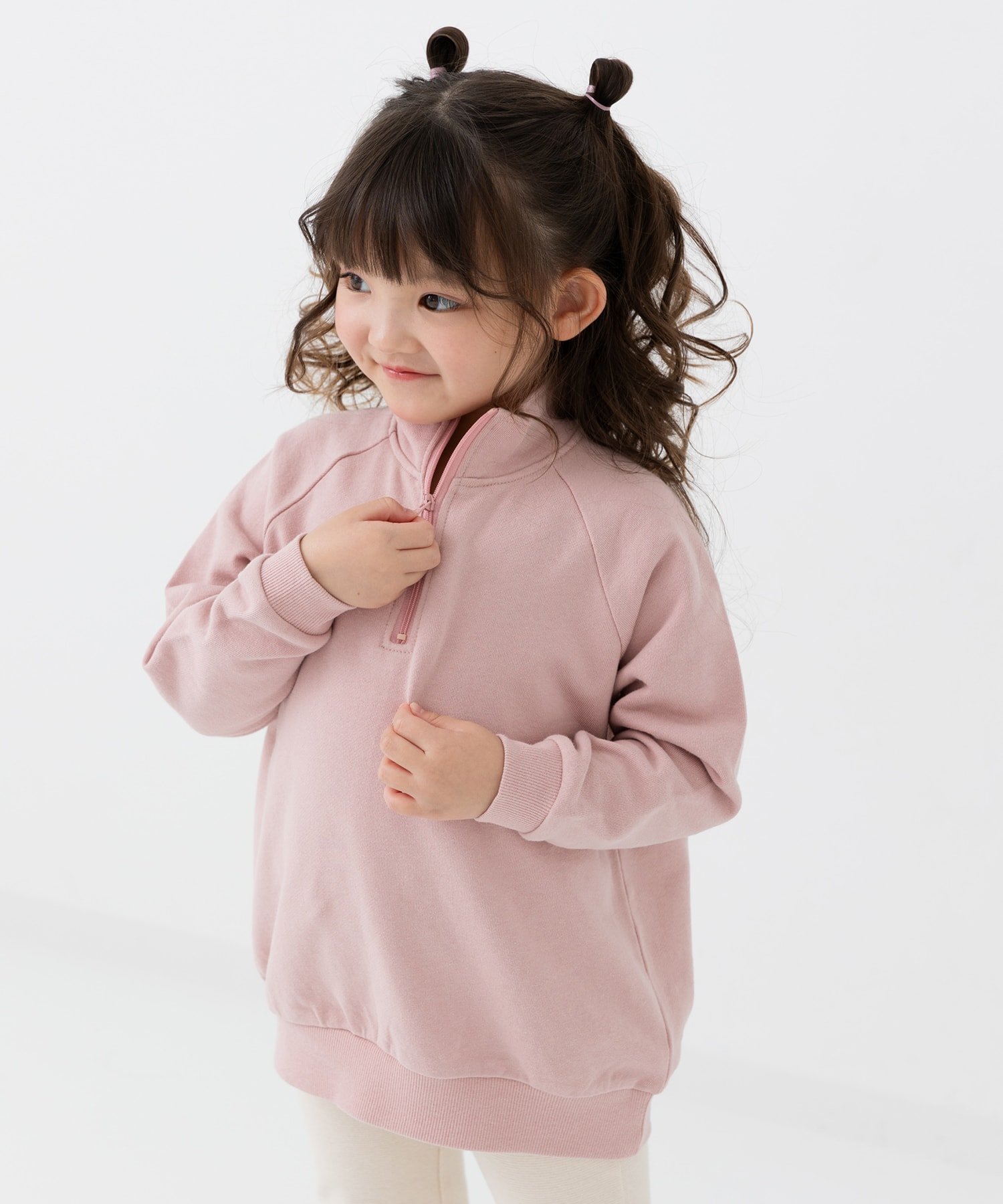 Флисовая толстовка на молнии до середины груди, 100% хлопок. Chil2, Smoke Pink