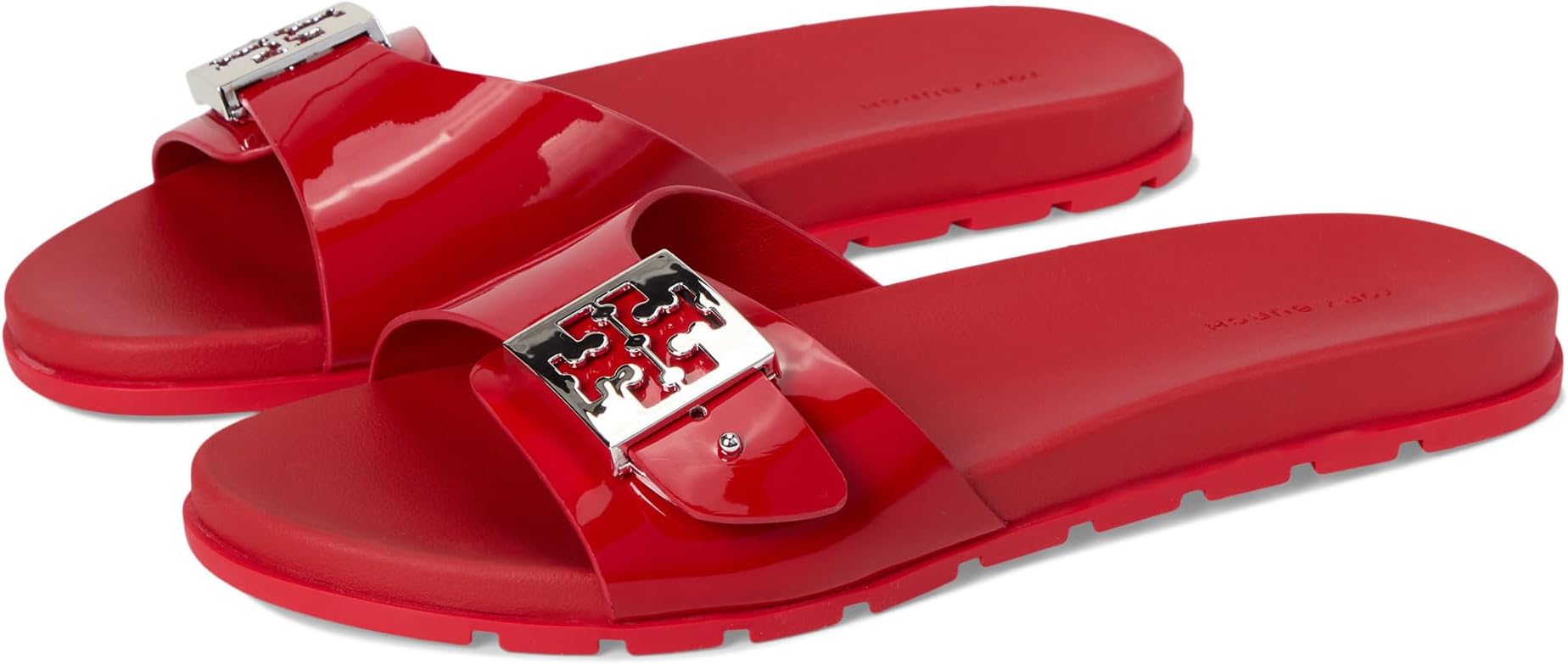 Сандалии Tory Burch Buckle Slide, цвет Lipstick Red/Silver