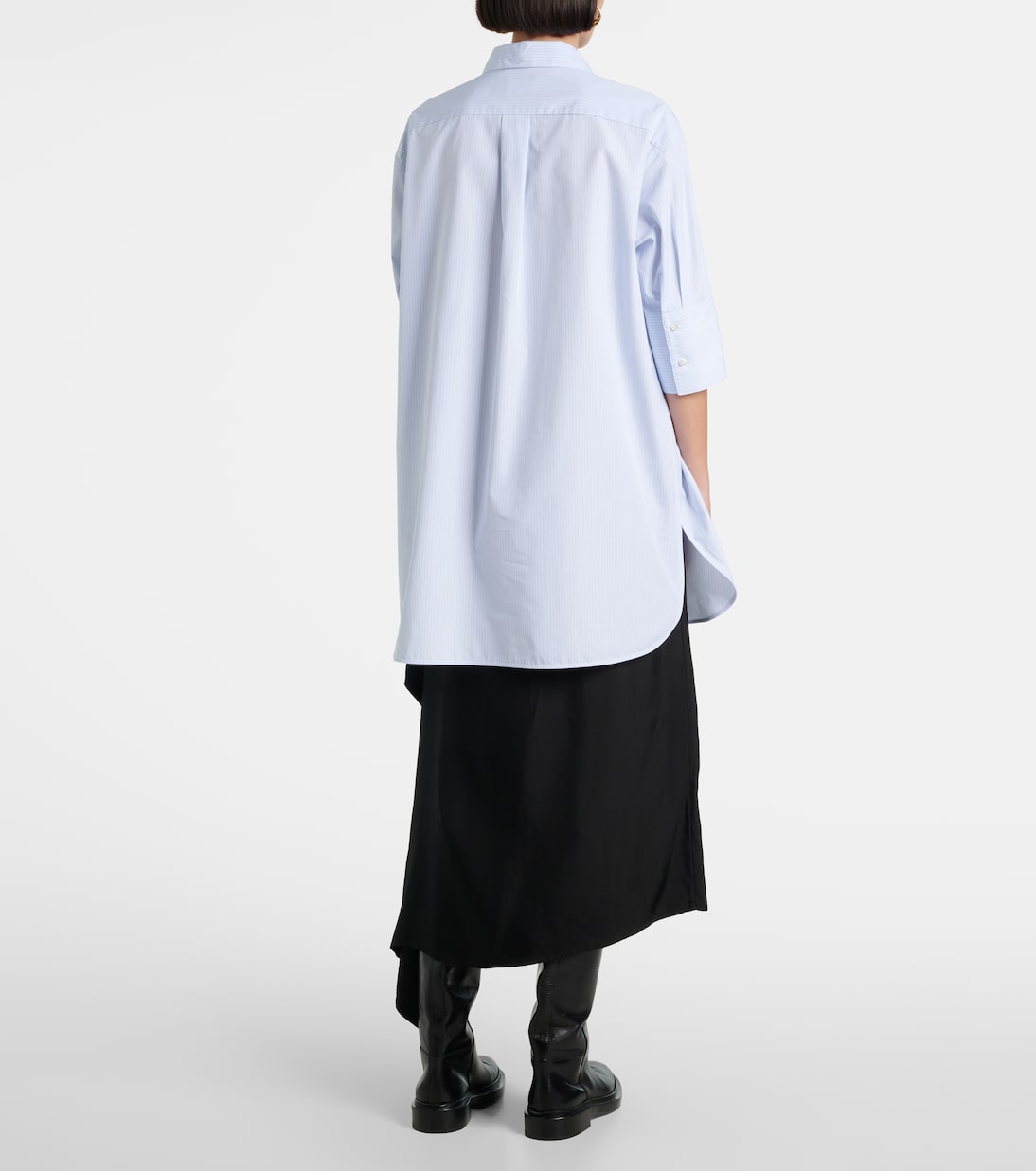 Пятничная рубашка из хлопкового поплина Jil Sander, Blue Fly Catcher — фото 3